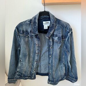 WOMENS BACK IN THE SADDLE WESTERN JEAN JACKET SIZE XL